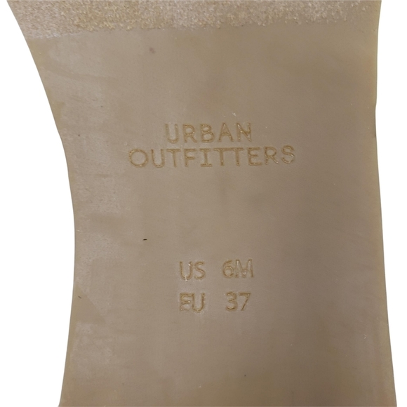 Urban Outfitters | Lime Green Slip On Open Toe Cork Wedge Sandals Women's 6 - Picture 9 of 10